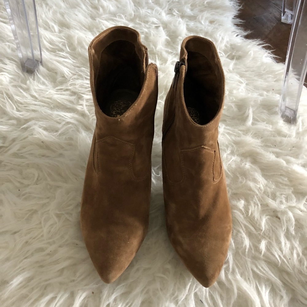 Vince Camuto brown suede bootie